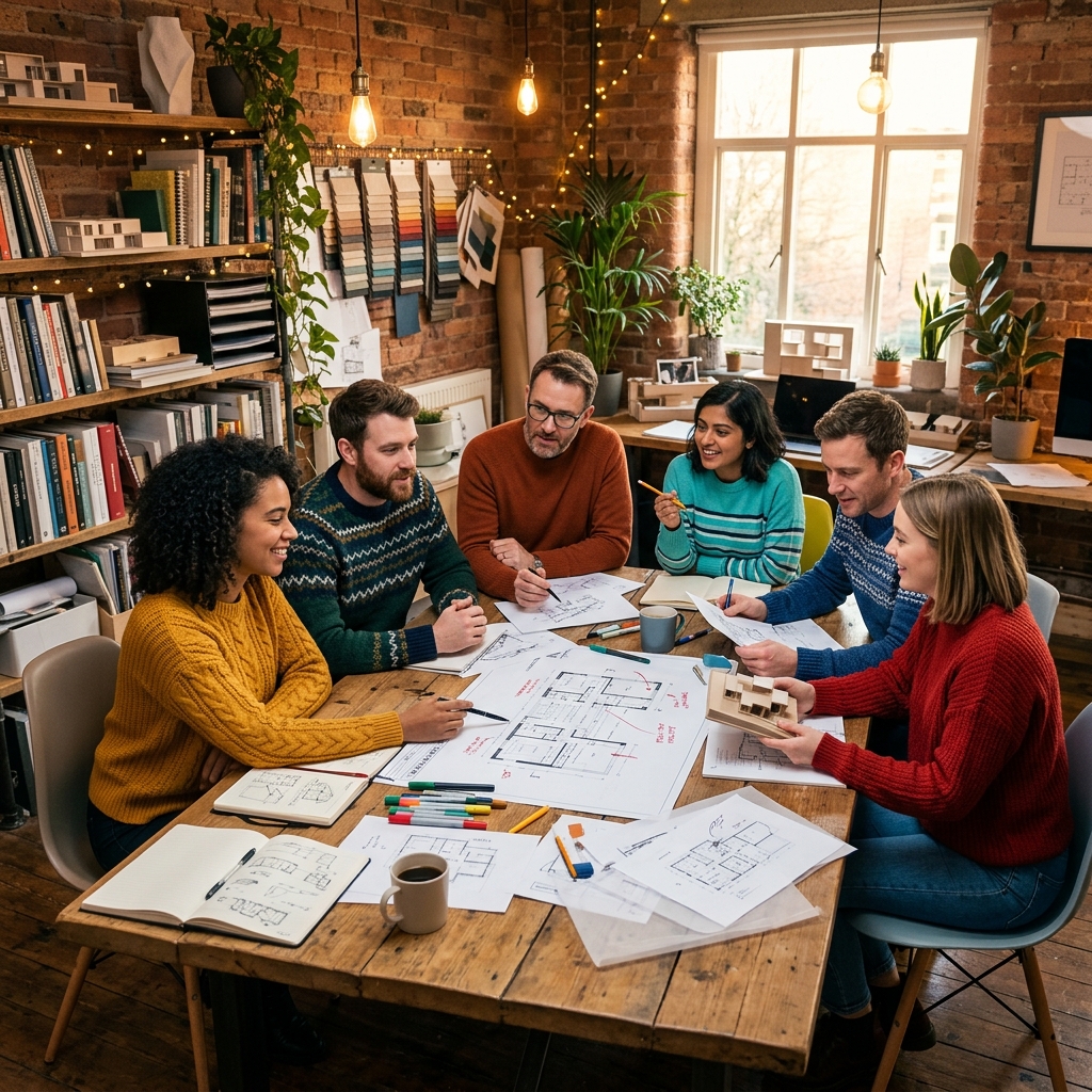 Client discussing creative project results