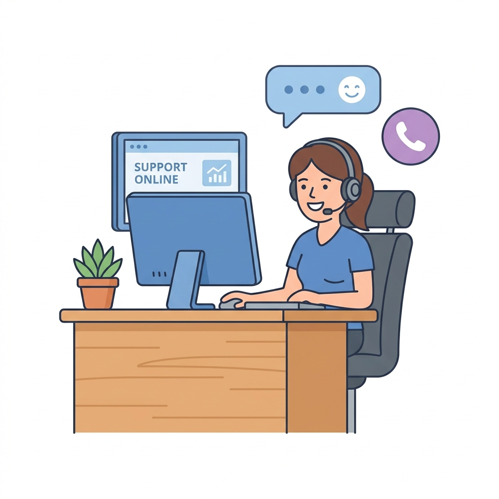 Customer support specialist ready to assist